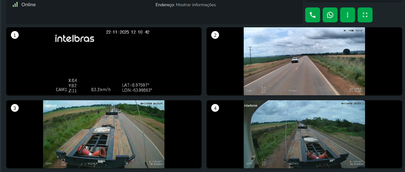 Dashboard da plataforma Moovsec